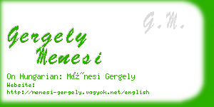 gergely menesi business card